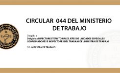 CIRCULAR 0044 MINISTERIO DE TRABAJO