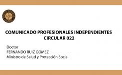 Comunicado Profesionales Independientes Circular 022